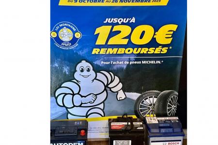 Promo octobre/novembre 2023 pneus Michelin
